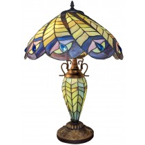 Double Lamp With Resin Base 60cm Large - Peacock Design