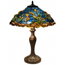 Riverbank and Dragonfly Tiffany Table Lamp 59cm (Large)