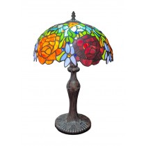 Rose Snowdrop Tiffany Table Lamp 46cm 