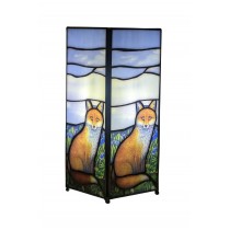 Fox Design Square Tiffany Table Lamp 27cm 