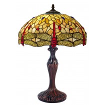 Large Dragonfly Tiffany Table Lamp 59cm -Yellow / Cream