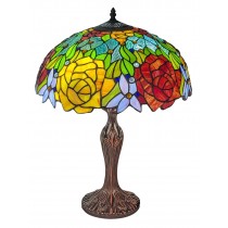 Large Rose Snowdrop Tiffany Table Lamp 59cm 