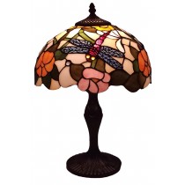 Flower and Dragonfly Tiffany Table Lamp 47cm (Medium)