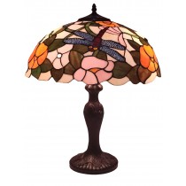 Flower and Dragonfly Tiffany Table Lamp 56cm (Large)