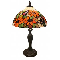 Tiffany Table Lamp Medium Sunflower/Butterfly Design - 45cm