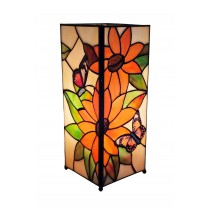 Sunflower and Butterfly Square Lamp 27cm 