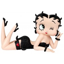 Betty Boop Lying Down (Black Glitter) 20.5cm