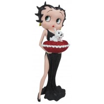 Betty Boop With Red Glitter Pillow Box (Black Dress) 36.5cm