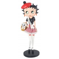 Betty Boop In French Costume  31cm ** With Fabric Checked Skirt **