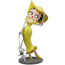 Betty Boop Walking Pudgy Yellow Glitter Dress 34cm