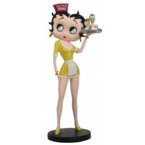 Betty Boop Diner Waitress Yellow Glitter Dress  31.5cm