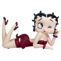 Betty Boop Lying Down Pink Fuchsia Glitter Dress 20.5cm