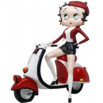 Betty Boop Scooter With Red Glitter Hat and Coat 31cm