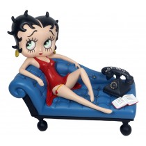 Betty Boop On Blue Chaise Lounge 19cm