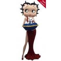 Betty Boop With Blue Glitter Pillow Box (Red Dress) 36.5cm