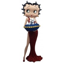 Betty Boop With Blue Glitter Pillow Box (Red Dress) 36.5cm
