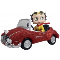 Betty Boop In Motor Car - Red Glitter ** 30cm