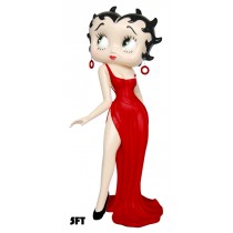 Betty Boop In Evening Dress - Red - 152cm