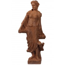 Goddess of Autumn (Woodgrain) 116cm - Rust Finish