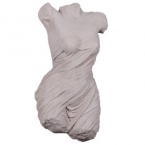 Athenian Female Draped Torso  Wall Sculpture 84cm - Roman Stone Finish