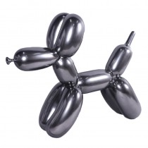 Balloon Dog Sculpture - Liquid Silver Finish 155cm