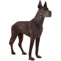 Great Dane - Standing - 130cm - Polished Bronze Finish