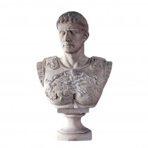 Augustus Caesar Bust - Roman Stone Finish - 83cm