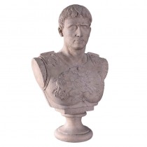 Augustus Caesar Bust - Roman Stone Finish - 83cm