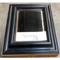 Bevel Black Frame Wall Mirror 62cm