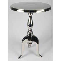 Cast Aluminium Table Round Top 56cm - Nickel Plated Finish