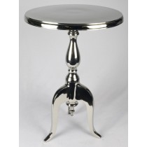 Table Round Top 56cm Nickel Plated Finish Aluminium 