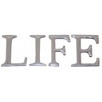 9cm Cast Aluminium Life Letters 
