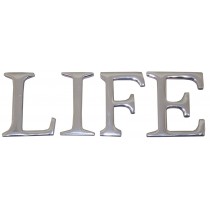 9cm Aluminium Life Letters 