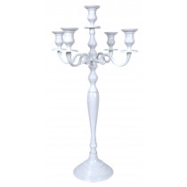 Aluminium Candelabra White Finish - 78cm