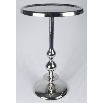 Pedestal Table D38cm - Aluminium Nickel Finish