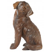 Wooden Dog Sitting