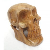 Wooden Skull 20cm