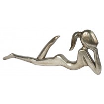 Wooden Abstract Relax 80cm - Antique Silver Finish