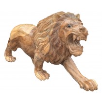 Hand Carved King Lion - Suar Wood - 155cm