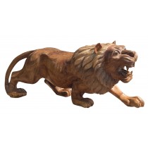 Hand Carved King Lion - Suar Wood - 155cm