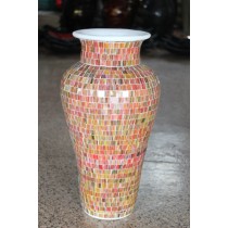 Terracotta & Glass Vase - 100cm