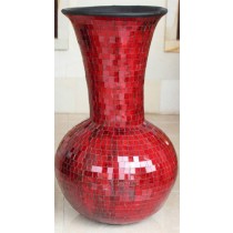 Mosaic Glass & Terracotta Vase - 100cm