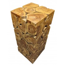 Wooden Tree Trunk Table Teak Wood 78cm