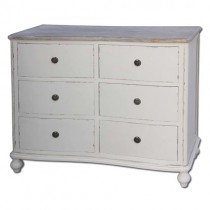 French Country 6 Drawer Chest Of Drawers 99cm