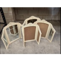 French Country Triple Dressing Table Mirror(Need Glass) JOB LOT OF 4