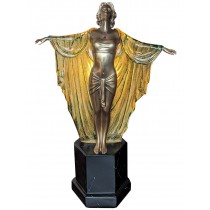 Art Deco Dancer Table Lamp 48cm