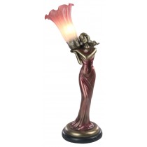 51cm Pink Pond Lily Lady Lamp