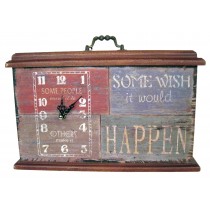 Do, Wish, Happen Table Clock 33cm