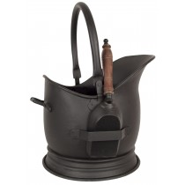 Coal Bucket With Shovel - Black Finish 46cm