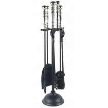 New Duchess Companion Set - Black,  Nickel Finish Top 61cm